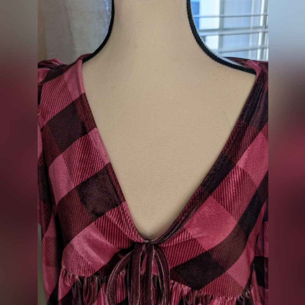 NWT Anthropologie Maeve Velvet Babydoll Top, Size Small - Picture 8 of 9